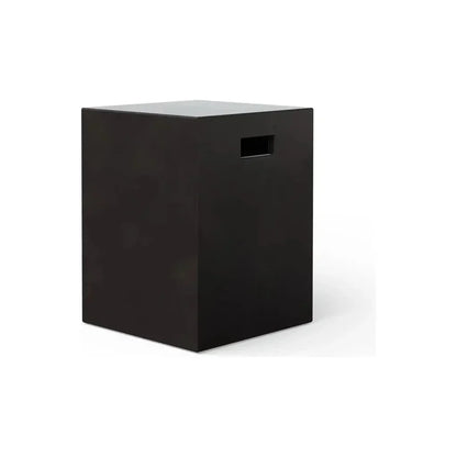 Una Concrete Made Outdoor Stool-Garden Stools-Urbia-Lava-LOOMLAN