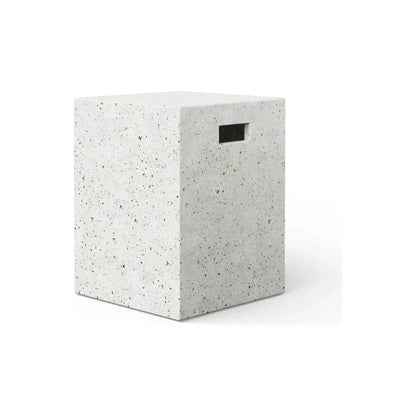 Una Concrete Made Outdoor Stool-Garden Stools-Urbia-Ivory Terrazzo-LOOMLAN