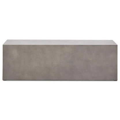 Una Concrete Outdoor Dark Grey Bench-Outdoor Benches-Urbia-LOOMLAN