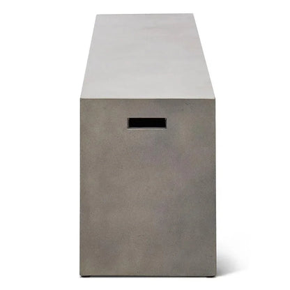 Una Concrete Outdoor Dark Grey Bench-Outdoor Benches-Urbia-LOOMLAN
