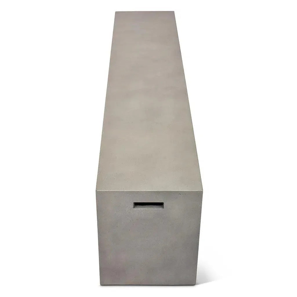 Una Concrete Outdoor Dark Grey Bench-Outdoor Benches-Urbia-LOOMLAN