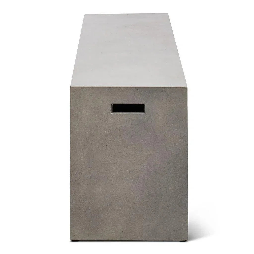 Una Concrete Outdoor Dark Grey Bench-Outdoor Benches-Urbia-LOOMLAN