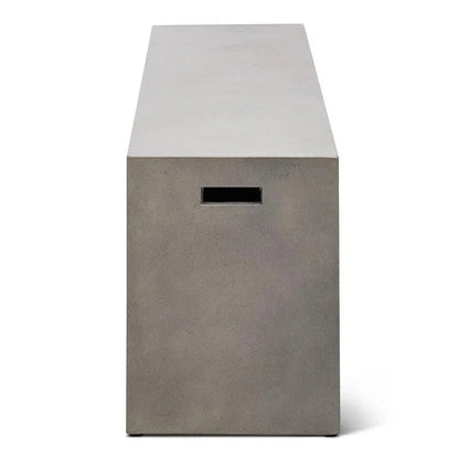 Una Concrete Outdoor Dark Grey Bench-Outdoor Benches-Urbia-LOOMLAN