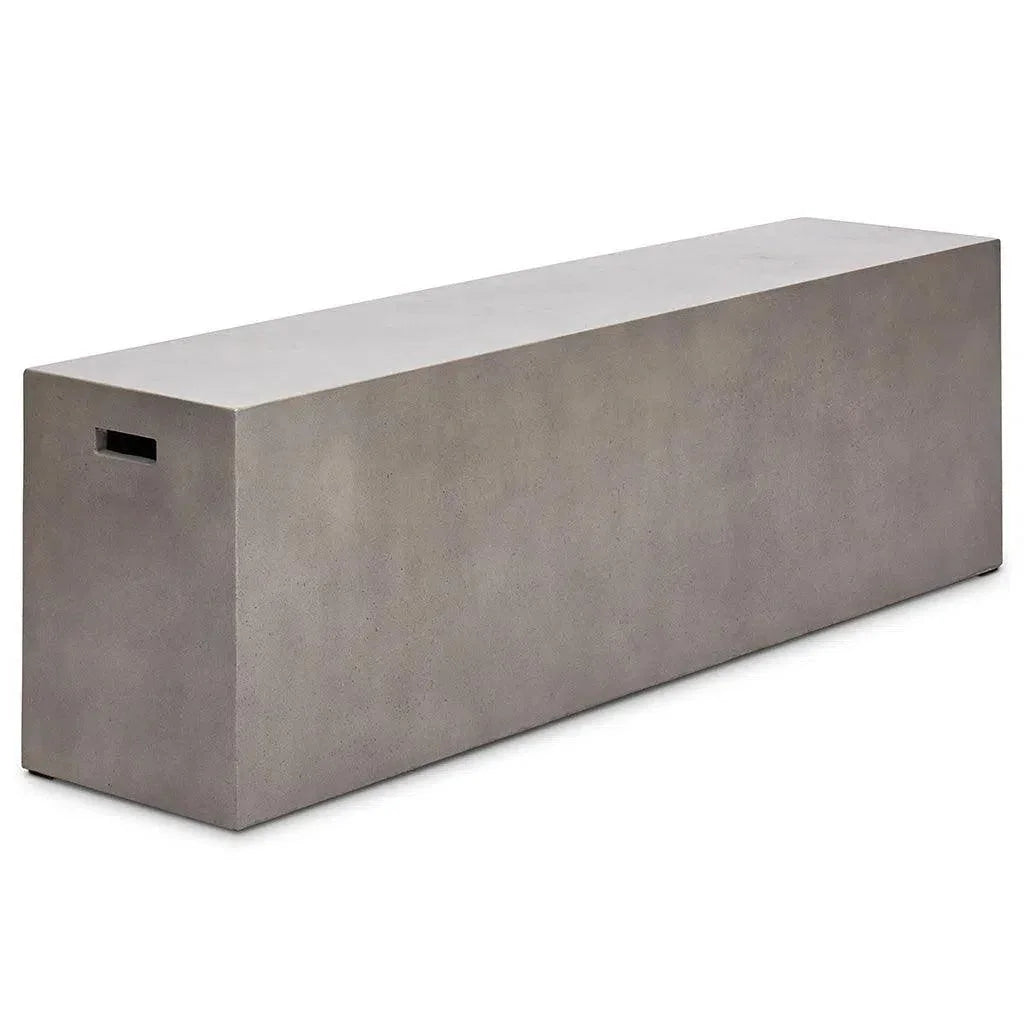 Una Concrete Outdoor Dark Grey Bench-Outdoor Benches-Urbia-LOOMLAN