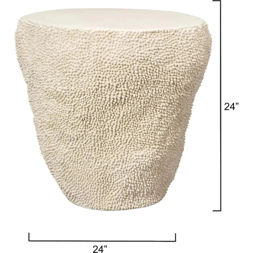 Uni Artisan Crafted Fiberglass Side Table