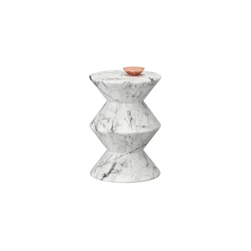 Union Concrete Outdoor Round End Table - LOOMLAN - SUNPAN - Outdoor Side Tables