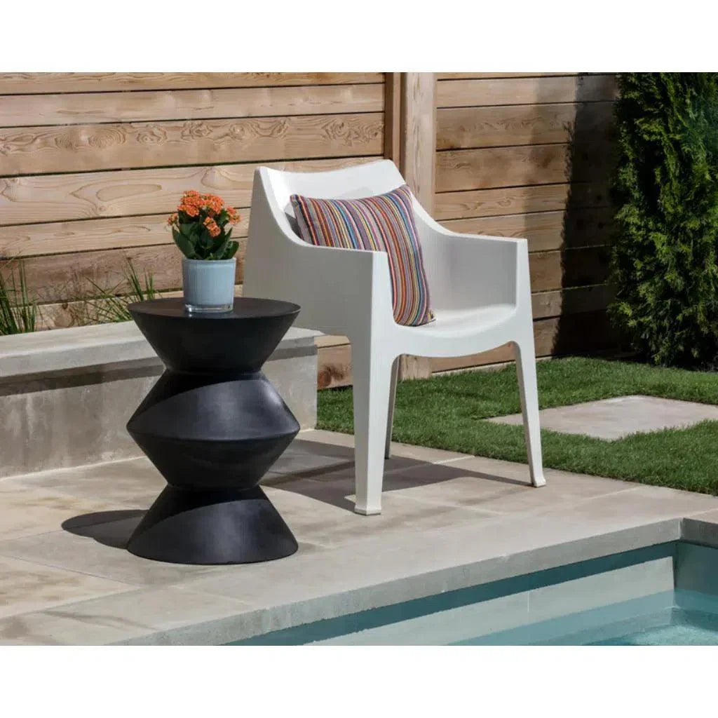 Union Concrete Outdoor Round End Table - LOOMLAN - SUNPAN - Outdoor Side Tables