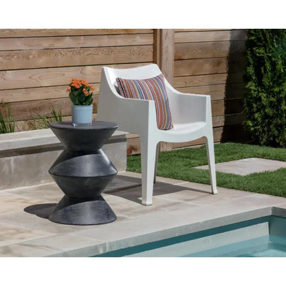 Union Concrete Outdoor Round End Table - LOOMLAN - SUNPAN - Outdoor Side Tables
