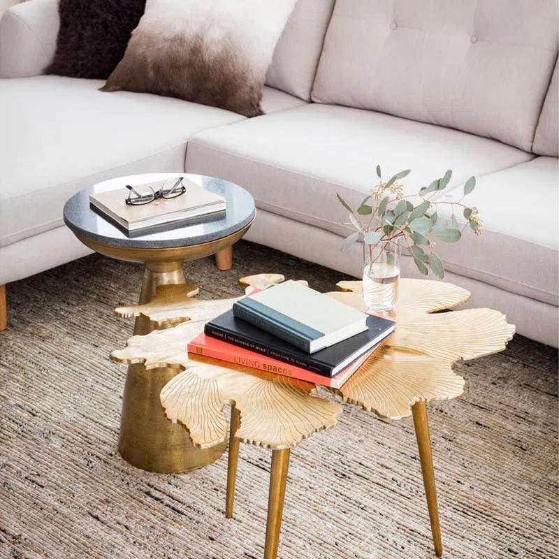 Unique Gold Side Table Gold Art Deco - LOOMLAN - Moe's Home - Side Tables