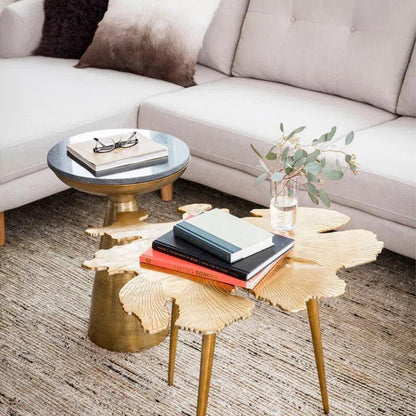 Unique Gold Side Table Gold Art Deco - LOOMLAN - Moe's Home - Side Tables