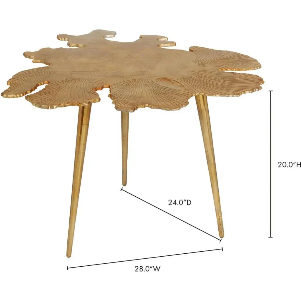 Unique Gold Side Table Gold Art Deco - LOOMLAN - Moe's Home - Side Tables