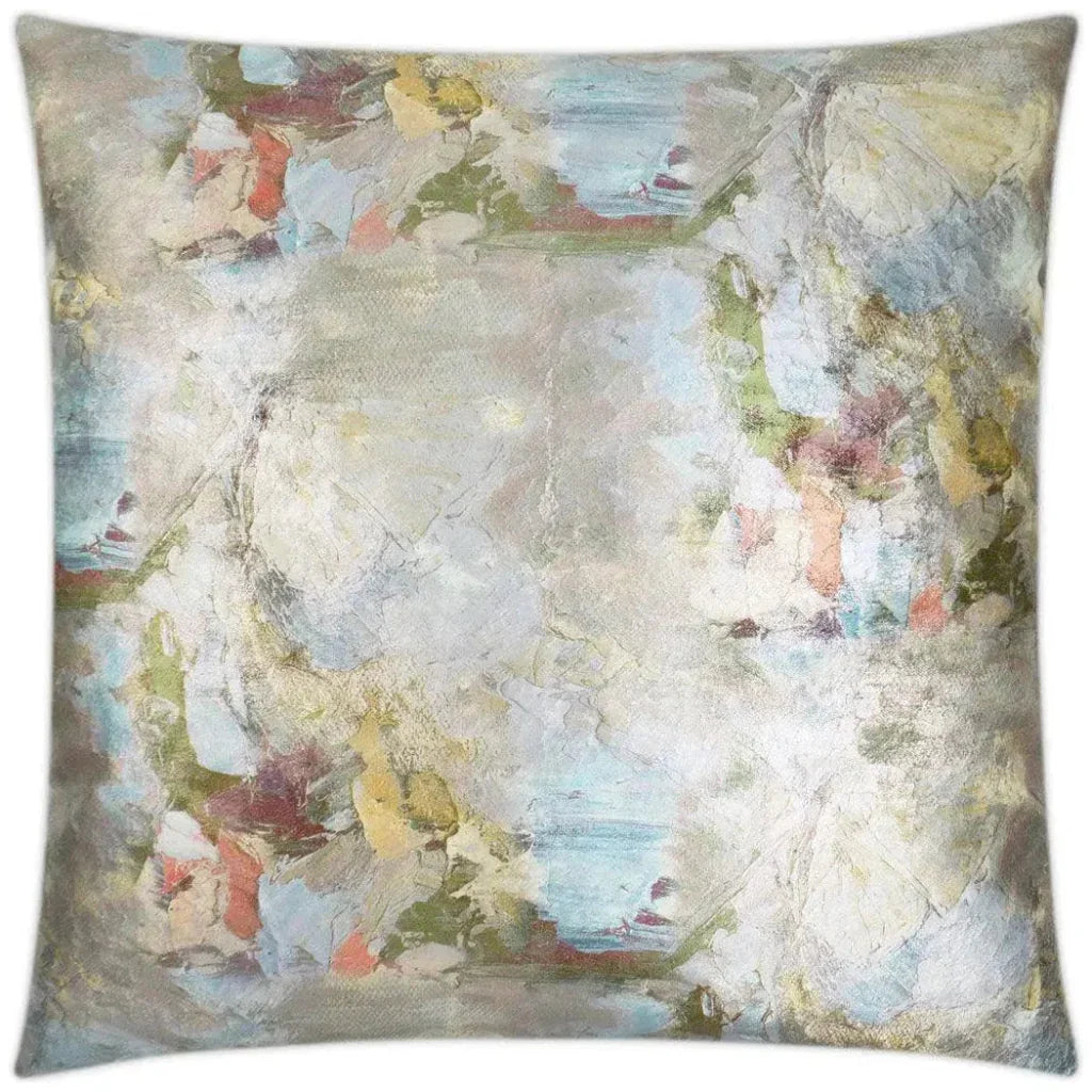 Untamed Chic Glacier Abstract Silver Large Throw Pillow - LOOMLAN - D.V. Kap - Throw Pillows