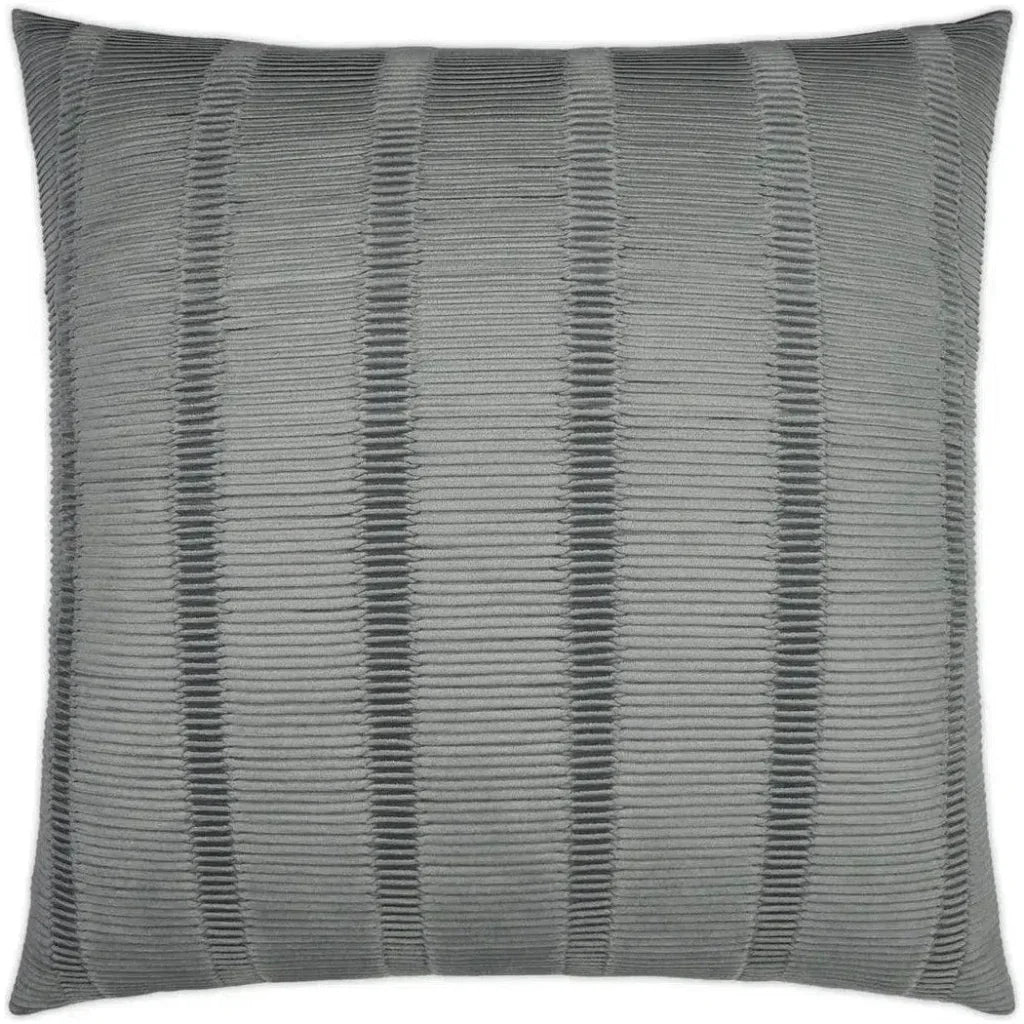 Upstate Silver Textured Grey Silver Large Throw Pillow - LOOMLAN - D.V. Kap - Throw Pillows