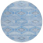 Uraain Blue Washable Indoor-Outdoor Rug