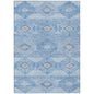 Uraain Blue Washable Indoor-Outdoor Rug