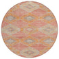Uraain Coral Washable Indoor-Outdoor Rug