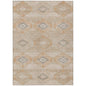 Uraain Orange Washable Indoor-Outdoor Rug