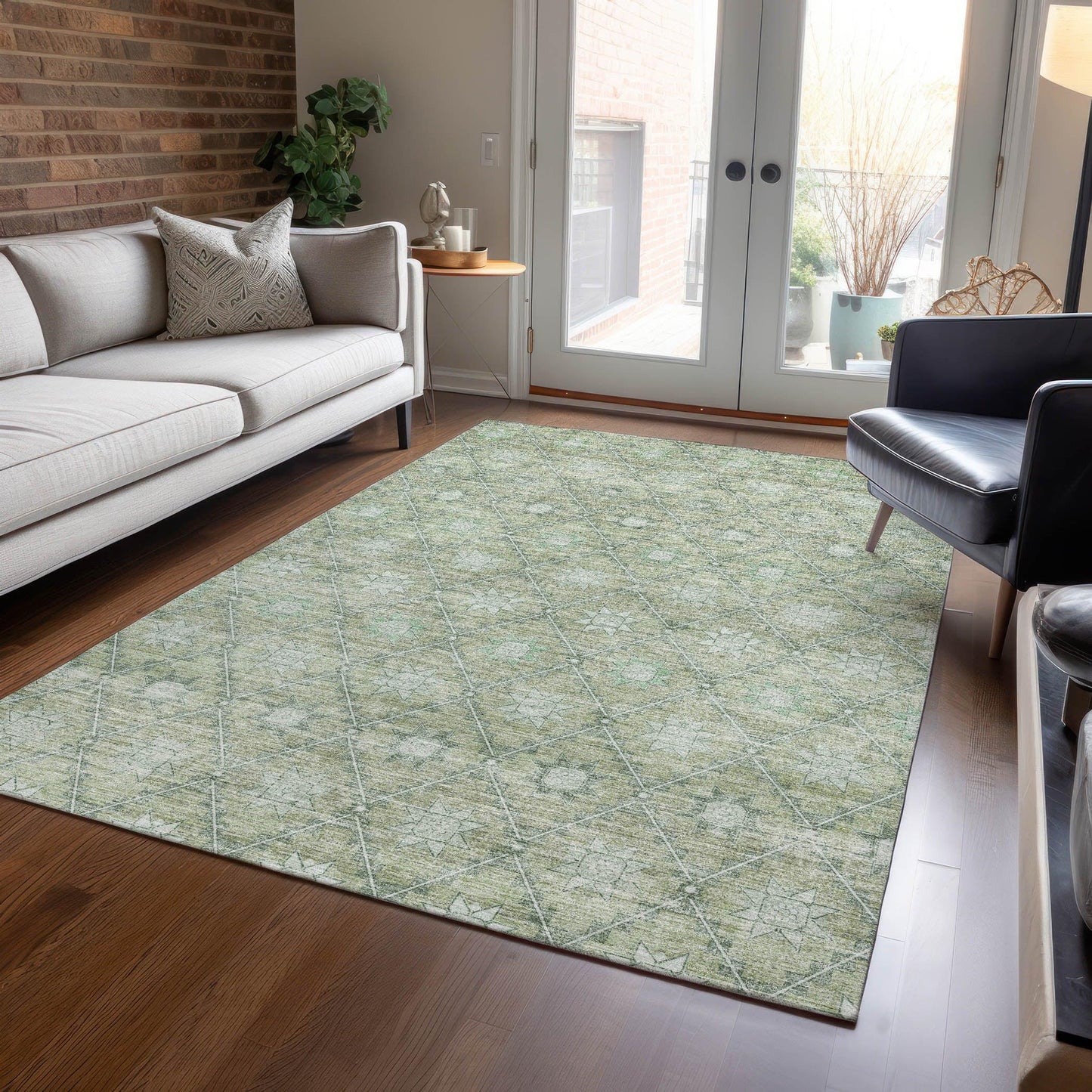 Uraas Aloe Washable Indoor-Outdoor Rug