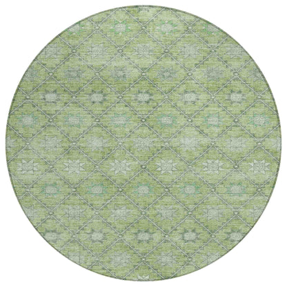 Uraas Green Washable Indoor-Outdoor Rug