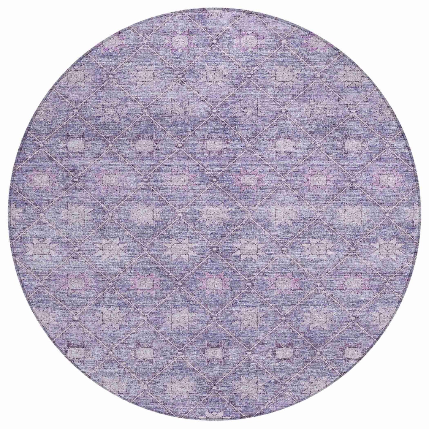 Uraas Purple Washable Indoor-Outdoor Rug