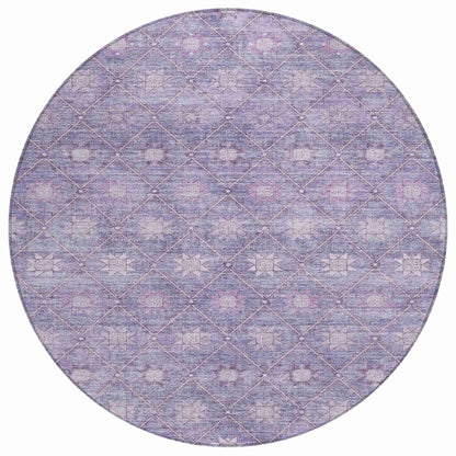 Uraas Purple Washable Indoor-Outdoor Rug