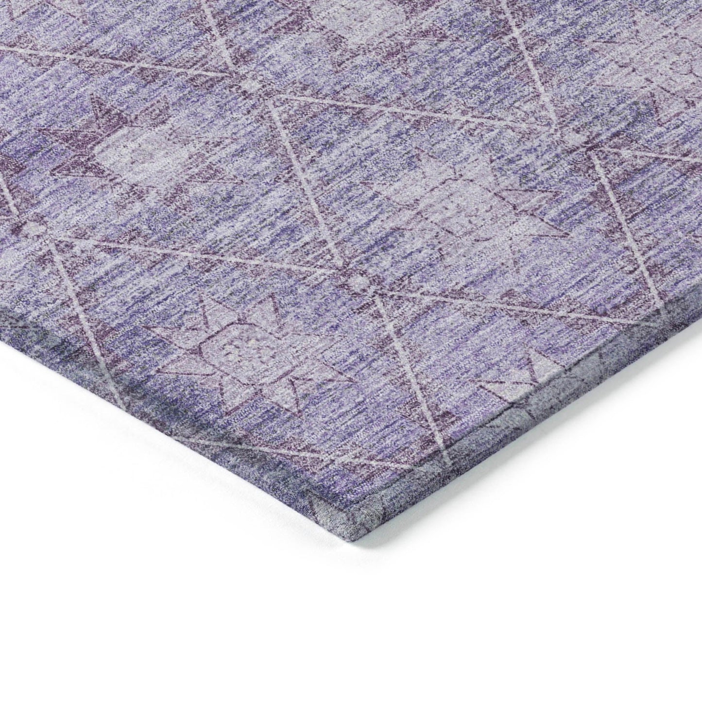 Uraas Purple Washable Indoor-Outdoor Rug