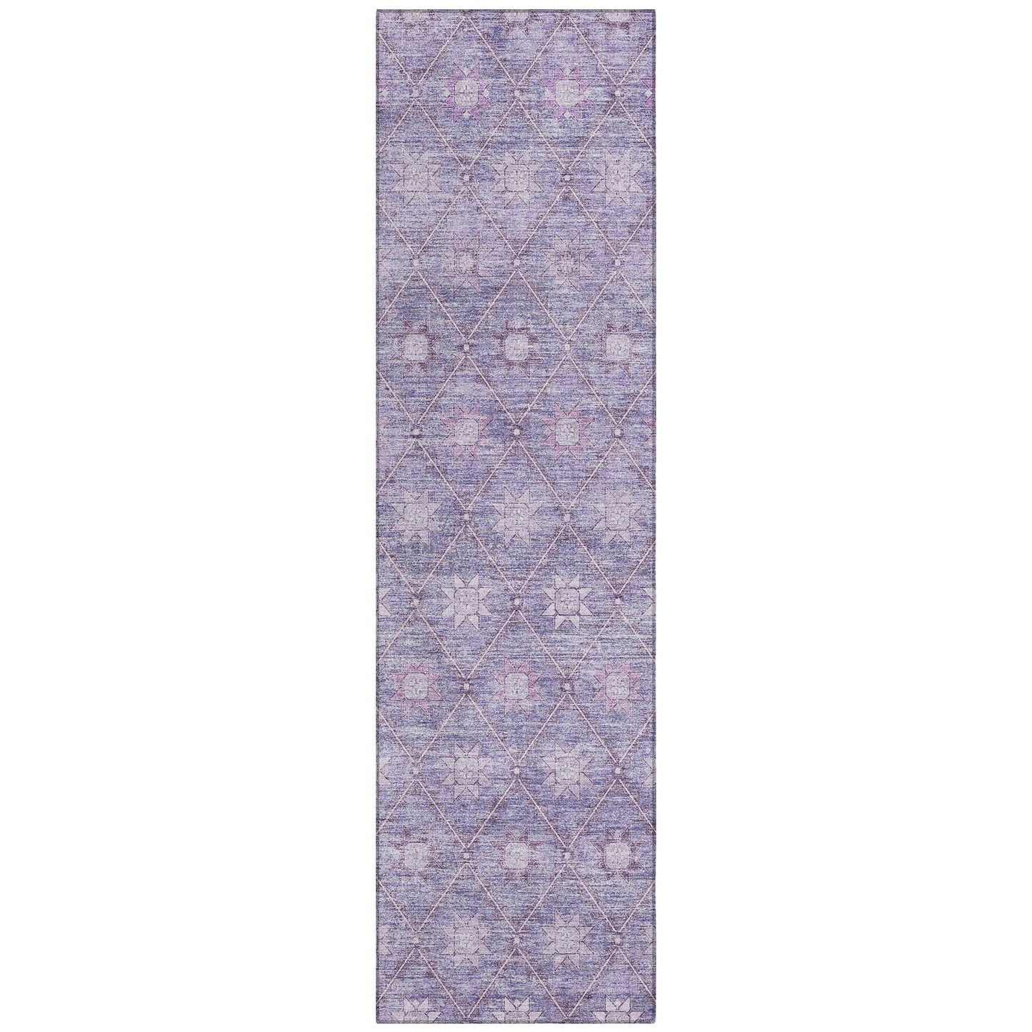 Uraas Purple Washable Indoor-Outdoor Rug
