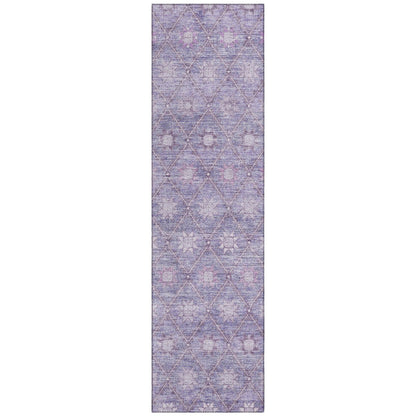 Uraas Purple Washable Indoor-Outdoor Rug