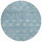 Uraas Teal Washable Indoor-Outdoor Rug