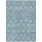 Uraas Teal Washable Indoor-Outdoor Rug