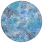 Uraien Blue Washable Indoor-Outdoor Rug