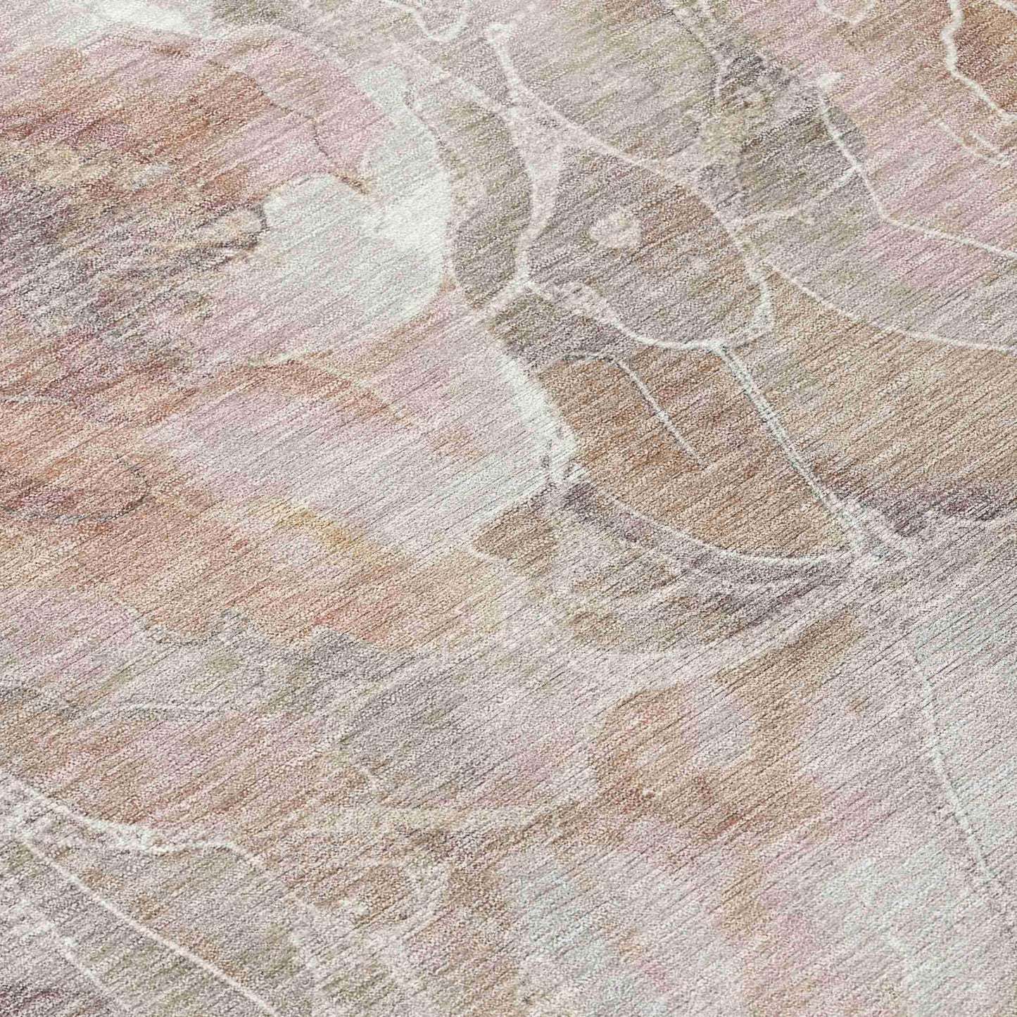 Uraien Brown Washable Indoor-Outdoor Rug