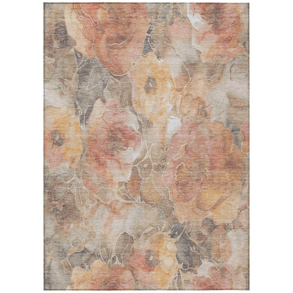 Uraien Peach Washable Indoor-Outdoor Rug