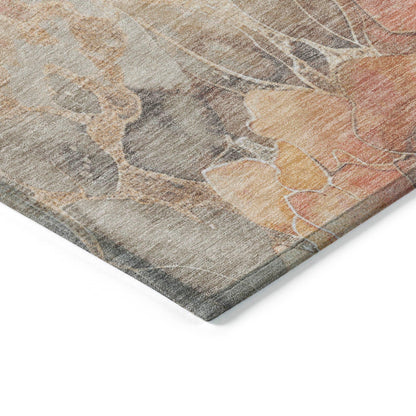 Uraien Peach Washable Indoor-Outdoor Rug