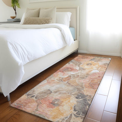 Uraien Peach Washable Indoor-Outdoor Rug