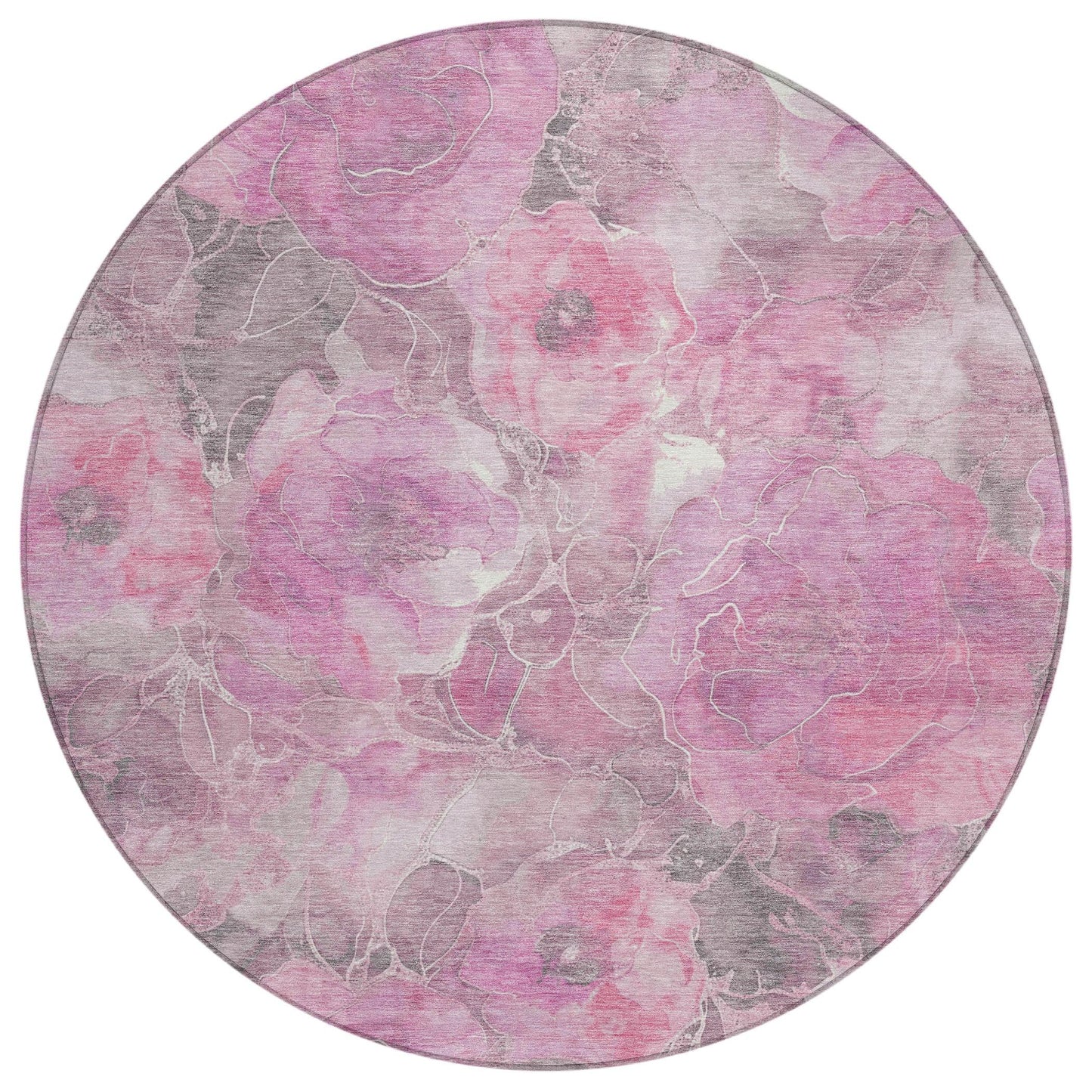 Uraien Pink Washable Indoor-Outdoor Rug