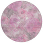 Uraien Pink Washable Indoor-Outdoor Rug