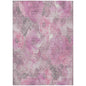 Uraien Pink Washable Indoor-Outdoor Rug