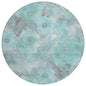 Uraien Teal Washable Indoor-Outdoor Rug