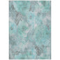 Uraien Teal Washable Indoor-Outdoor Rug