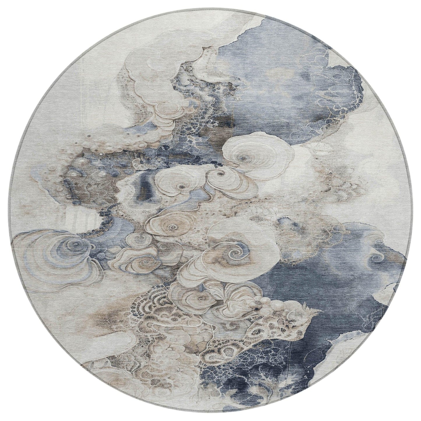 Uraion Ivory Washable Indoor-Outdoor Rug