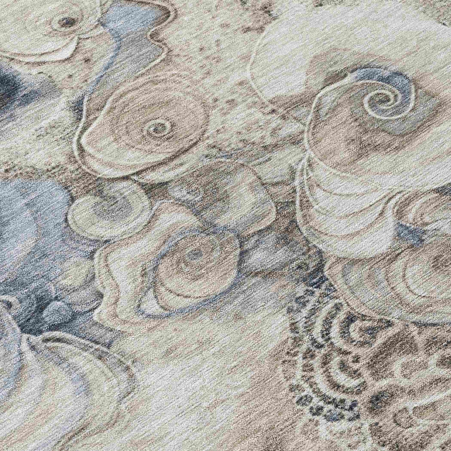 Uraion Ivory Washable Indoor-Outdoor Rug