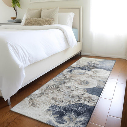 Uraion Ivory Washable Indoor-Outdoor Rug