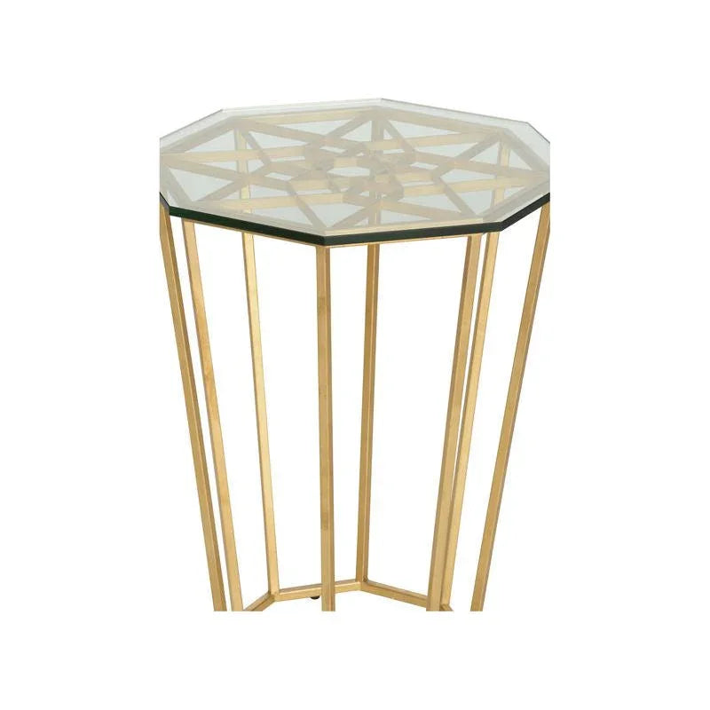 Ursa Glass To Geometric Side Table - LOOMLAN - Chelsea House - Side Tables