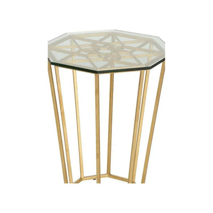 Ursa Glass To Geometric Side Table - LOOMLAN - Chelsea House - Side Tables