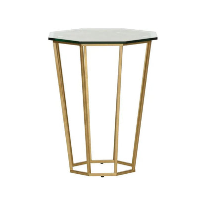 Ursa Glass To Geometric Side Table - LOOMLAN - Chelsea House - Side Tables