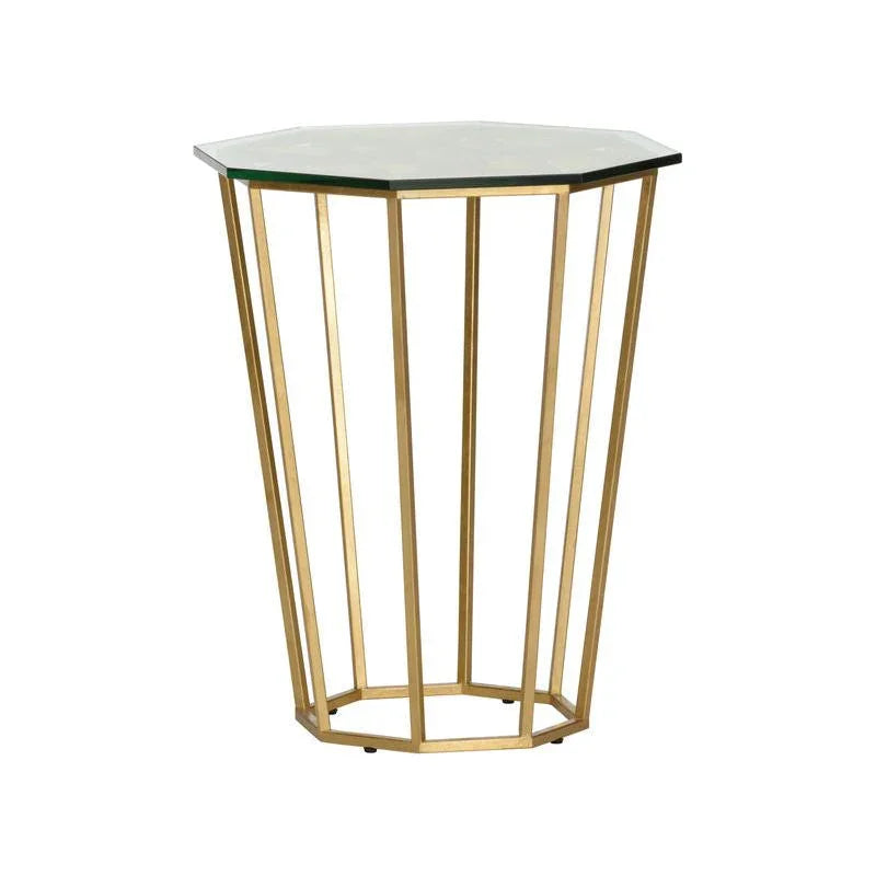 Ursa Glass To Geometric Side Table - LOOMLAN - Chelsea House - Side Tables