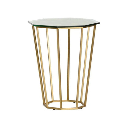 Ursa Glass To Geometric Side Table - LOOMLAN - Chelsea House - Side Tables