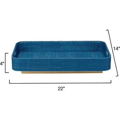 Utopia Footed Raffia Tray