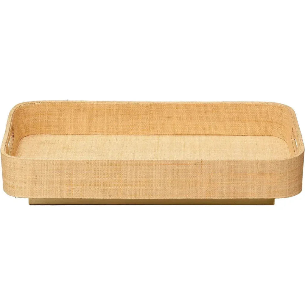 Utopia Footed Raffia Tray